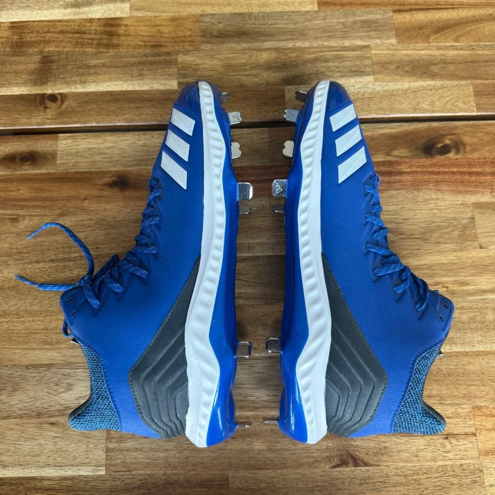 Adidas Afterburner 4 Metal Baseball Cleats Royal Blue White CG5177 Mens 12.5